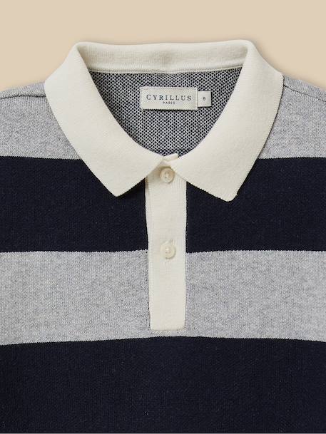Pull polo garçon Rayure bleue 2 - vertbaudet enfant 