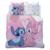 Parure de lit imprimée 100% coton, disney home stitch bisous Rose 2 - vertbaudet enfant 