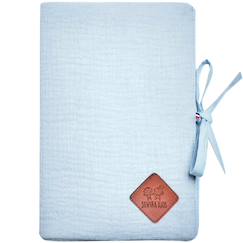 Puériculture-Protège carnet de santé en gaze de coton jeanne