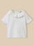 T-shirt col raffiné - coton biologique bébé Blanc doux 1 - vertbaudet enfant 