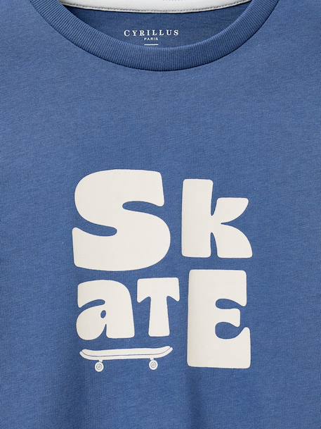 T-shirt imprimé garçon - coton biologique Blanc/surf+Bleu ciel / voilier+Bleu/skate+Celadon/fish+Gris chine/tennis+Marine / surflife 10 - vertbaudet enfant 