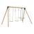 Portique 2 balançoires et vis-à-vis anémone bois h190cm Marron - gris anthracite - vert kaki - moutarde 1 - vertbaudet enfant 