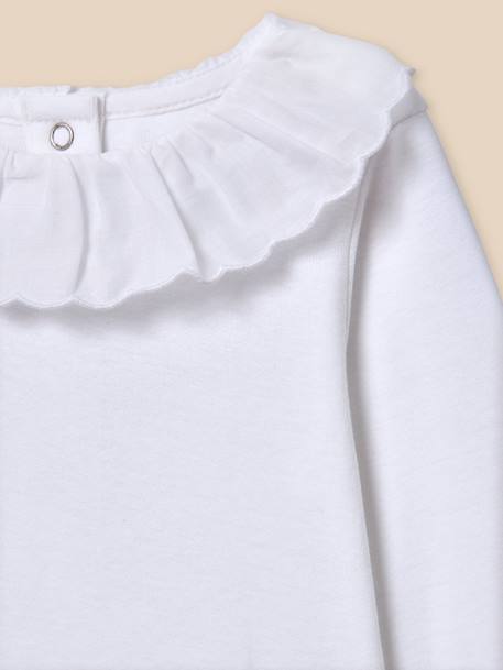 Body bébé col coquilles - coton biologique Blanc casse 3 - vertbaudet enfant 