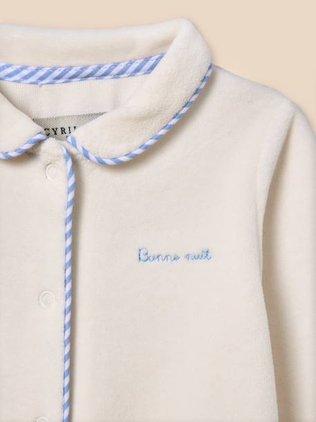 Dors-bien bébé en velours et son doudou Blanc doux 3 - vertbaudet enfant 