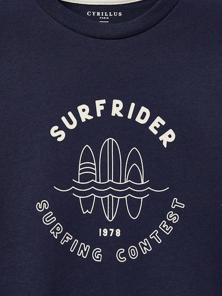 T-shirt imprimé garçon - coton biologique Blanc/surf+Bleu ciel / voilier+Bleu/skate+Celadon/fish+Gris chine/tennis+Marine / surflife 23 - vertbaudet enfant 