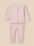 Ensemble bébé coton biologique et laine Rose doux+Sauge 1 - vertbaudet enfant 
