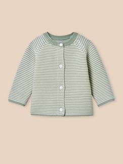 -Cardigan rayé bébé - coton biologique