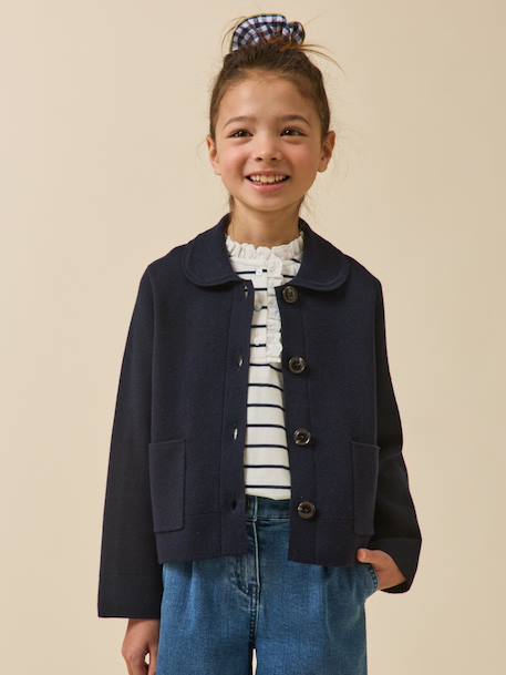 Cardigan en maille milano fille - collection junior Marine 6 - vertbaudet enfant 