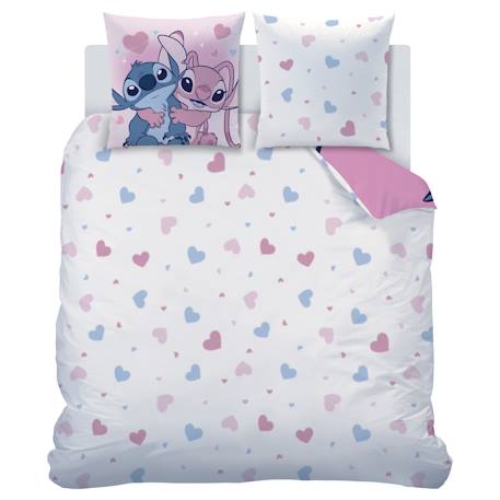Parure de lit imprimée 100% coton, disney home stitch bisous Rose 3 - vertbaudet enfant 