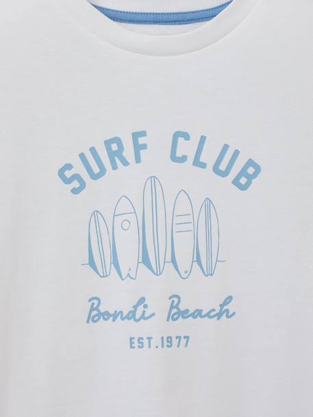 T-shirt imprimé garçon - coton biologique Blanc/surf+Bleu ciel / voilier+Bleu/skate+Celadon/fish+Gris chine/tennis+Marine / surflife 2 - vertbaudet enfant 