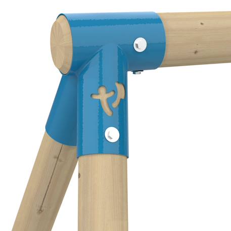 Portique 2 balançoires et vis-à-vis anémone bois h190cm Marron - gris anthracite - vert kaki - moutarde 2 - vertbaudet enfant 