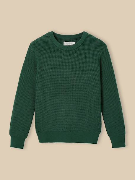 Pull point fantaisie garçon Marine+Vert 6 - vertbaudet enfant 