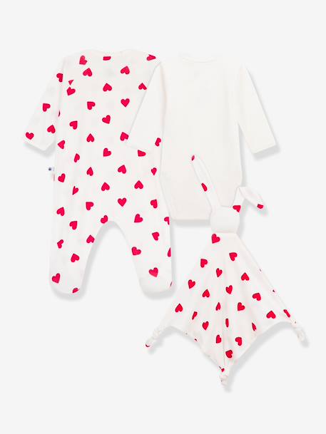 Coffret naissance coton cœur Petit Bateau blanc 2 - vertbaudet enfant 