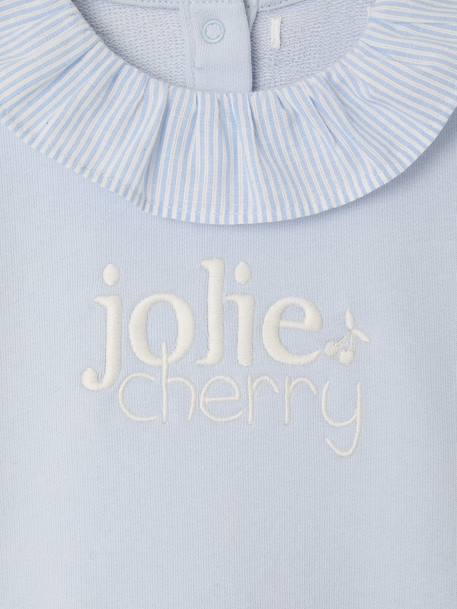 Sweat bébé fille collerette bleu clair 3 - vertbaudet enfant 