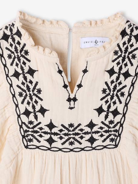 Robe brodée fille Capsule mère-fille sable 6 - vertbaudet enfant 
