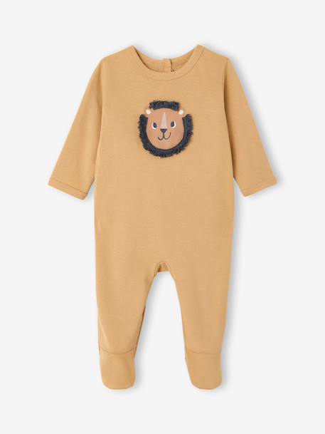 Pyjama dors-bien garçon coton biologique beige 1 - vertbaudet enfant 
