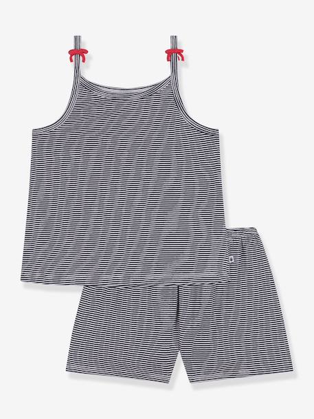 Ensemble pyjama bretelles Petit Bateau marine 1 - vertbaudet enfant 