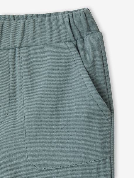 Pantalon gaze de coton garçon taille ajustable vert émeraude 6 - vertbaudet enfant 