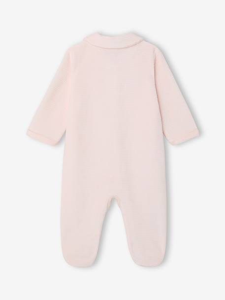 Lot de 2 pyjamas bébé en velours naissance beige+rose 11 - vertbaudet enfant 