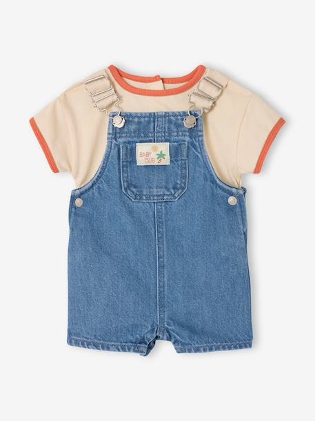 Ensemble T-shirt salopette bébé stone 2 - vertbaudet enfant 