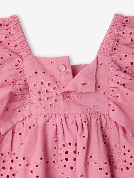 Robe bébé fille broderie anglaise rose 5 - vertbaudet enfant 