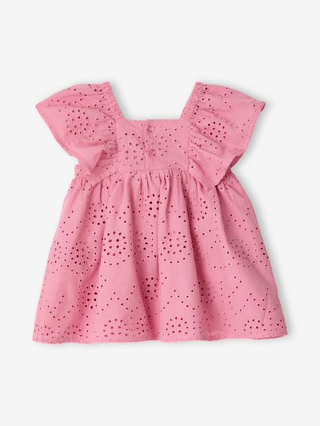 Robe bébé fille broderie anglaise rose 3 - vertbaudet enfant 