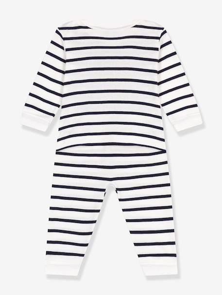 Pyjama cœur Petit Bateau écru 2 - vertbaudet enfant 