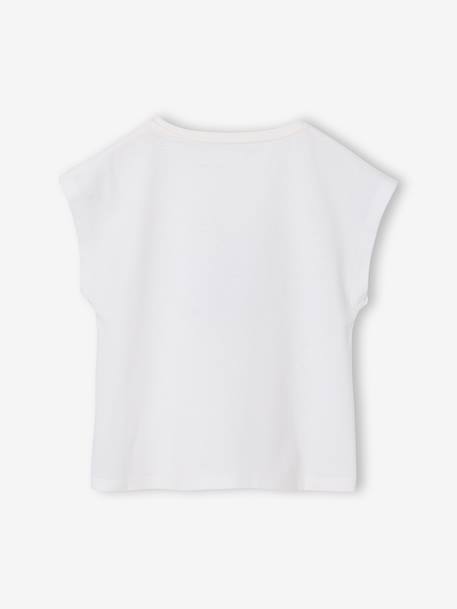 Lot de 3 tee-shirts fille fantaisie manches courtes bleu grisé+bleu pâle+rose poudré 13 - vertbaudet enfant 