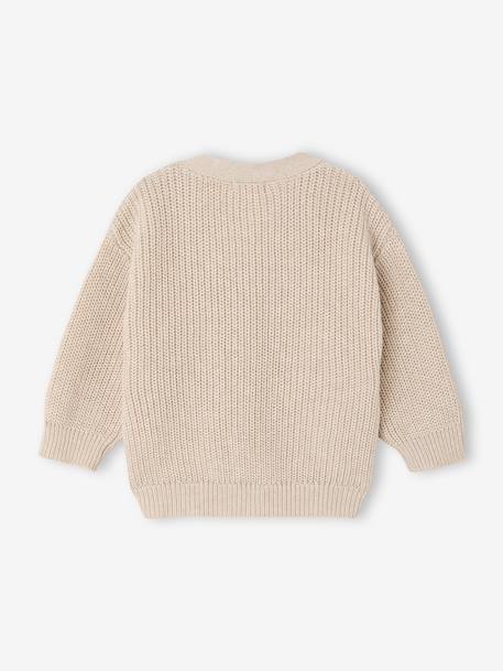 Gilet bébé garçon col V essentiel écru 2 - vertbaudet enfant 