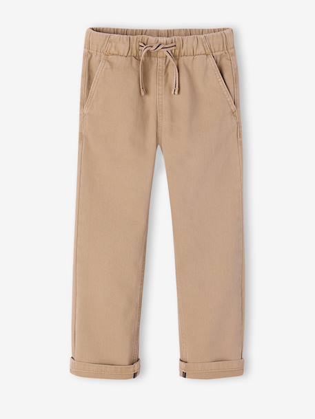 Pantalon garçon  fluide facile à enfiler garçon beige+bleu moyen+bleu nuit+terracotta 3 - vertbaudet enfant 