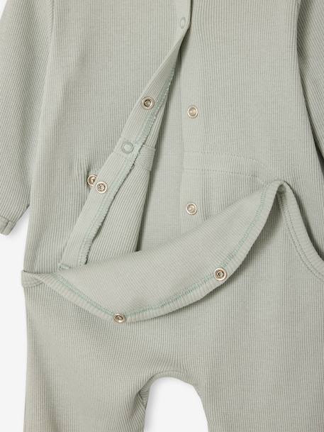 Lot 2 pyjama bébé ouverture dos vert sauge 5 - vertbaudet enfant 