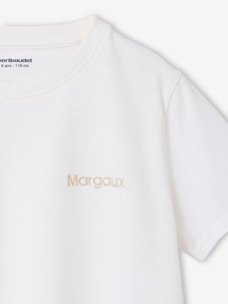 Lot de 3 tee-shirts fille unis écru+rose pâle 7 - vertbaudet enfant 