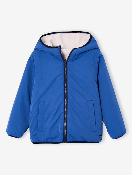 Blouson sherpa réversible bleu roi 6 - vertbaudet enfant 