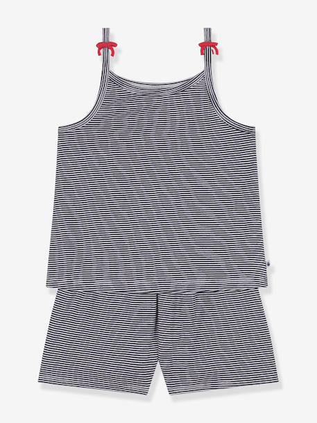 Ensemble pyjama bretelles Petit Bateau marine 2 - vertbaudet enfant 