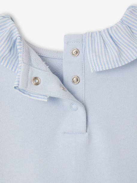 Sweat bébé fille collerette bleu clair 4 - vertbaudet enfant 