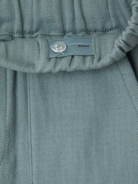 Pantalon gaze de coton garçon taille ajustable vert émeraude 7 - vertbaudet enfant 