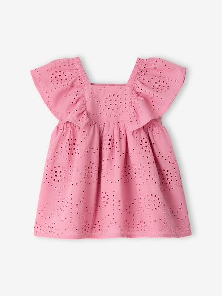 Robe bébé fille broderie anglaise rose 2 - vertbaudet enfant 