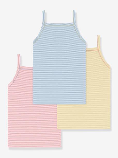 Lot de 3 débardeurs bretelles Petit Bateau blanc 2 - vertbaudet enfant 