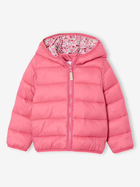 Doudoune fille légère à capuche marine+rose+vert de gris+vieux rose 9 - vertbaudet enfant 