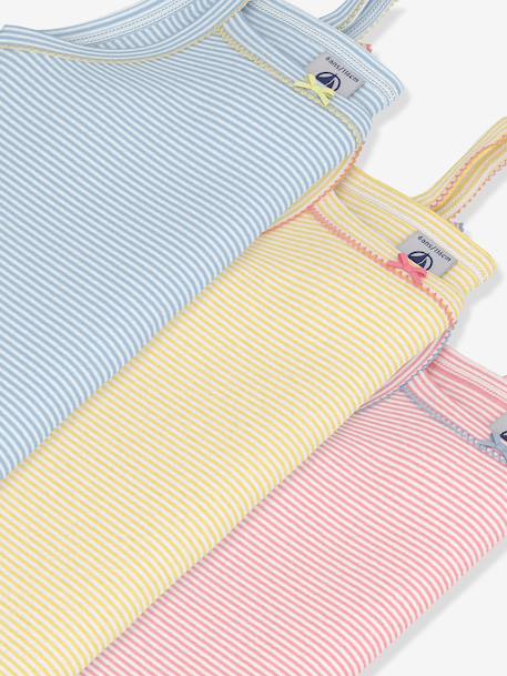 Lot de 3 débardeurs bretelles Petit Bateau blanc 3 - vertbaudet enfant 