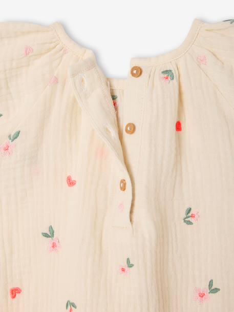 Blouse manches courtes bébé fille écru 4 - vertbaudet enfant 
