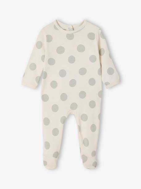Lot 2 pyjama bébé ouverture dos vert sauge 3 - vertbaudet enfant 