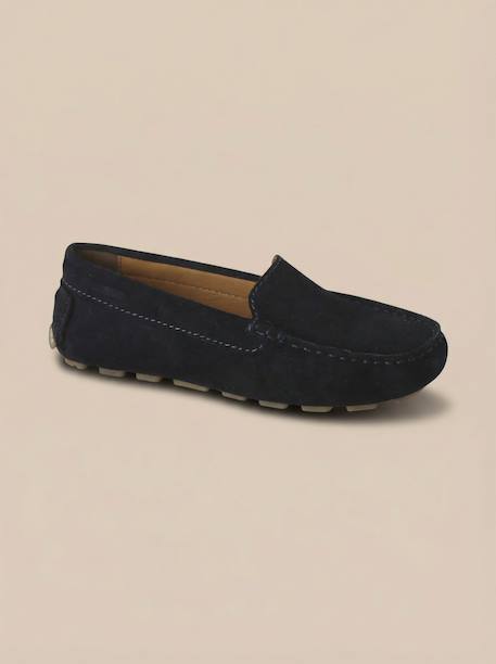 Mocassins suédés garçon Beige+Marine 7 - vertbaudet enfant 