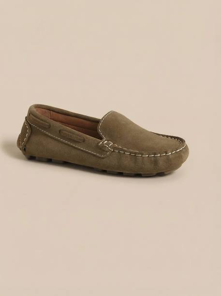 Mocassins suédés garçon Beige+Marine 5 - vertbaudet enfant 