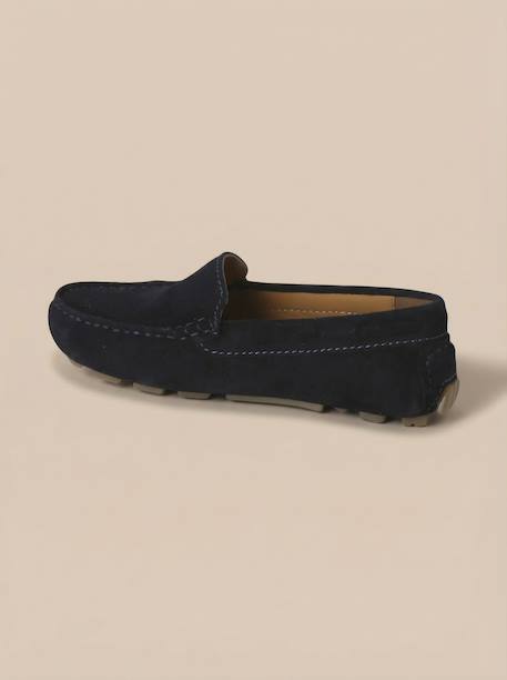 Mocassins suédés garçon Beige+Marine 8 - vertbaudet enfant 