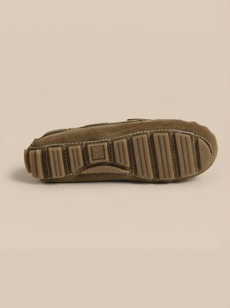 Mocassins suédés garçon Beige+Marine 4 - vertbaudet enfant 