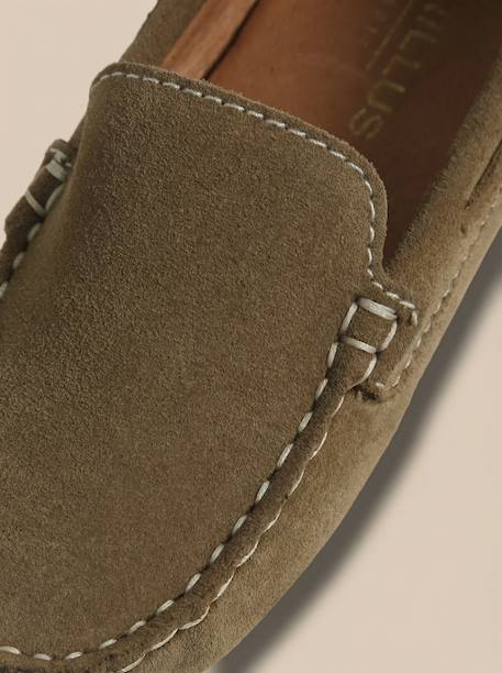 Mocassins suédés garçon Beige+Marine 6 - vertbaudet enfant 