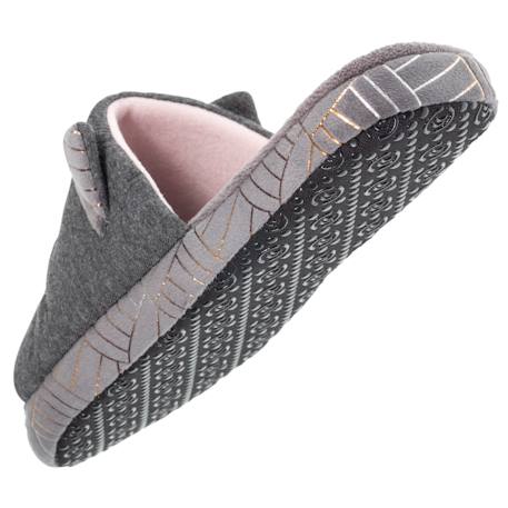 Chaussons sandales en jersey et semelle à picots antidérapants Gris chiné foncé 5 - vertbaudet enfant 
