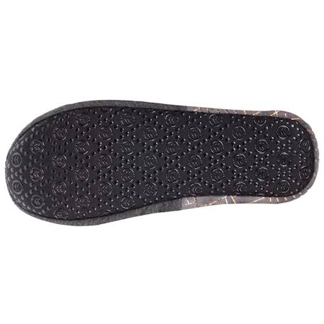 Chaussons slippers en jersey et semelle à picots antidérapants Gris chiné foncé 4 - vertbaudet enfant 