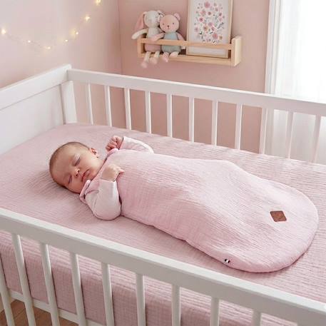 Gigoteuse sans manches en gaze de coton jeanne Beige+Blanc+Blanc à pois or+Bleu+Camel+Écru+Gris+Terracotta+Vert de gris+Vieux rose 34 - vertbaudet enfant 